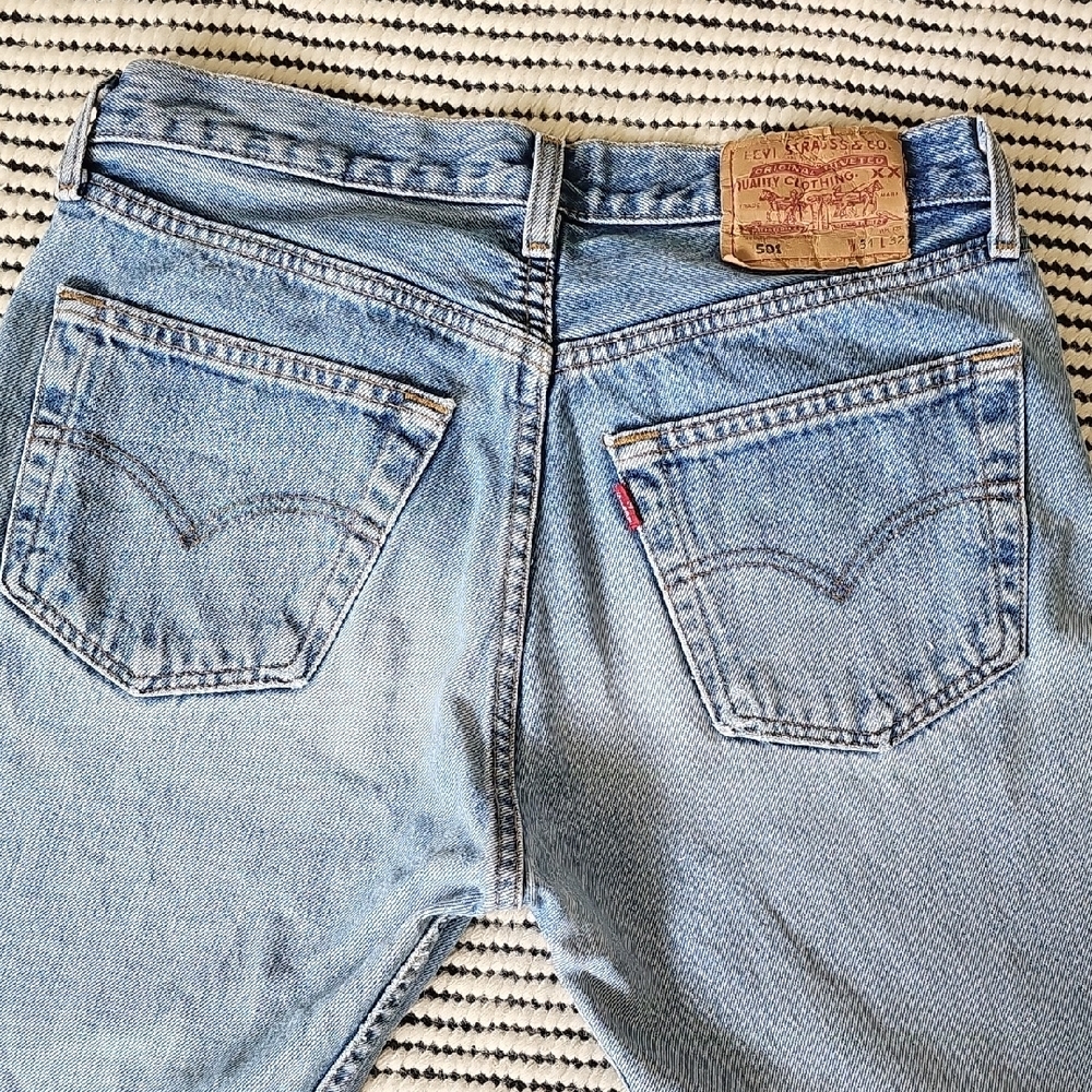 Levi’s 501 Jeans W31 L32 Light Wash Straight Leg Y2K Vintage Style - Picture 8 of 8